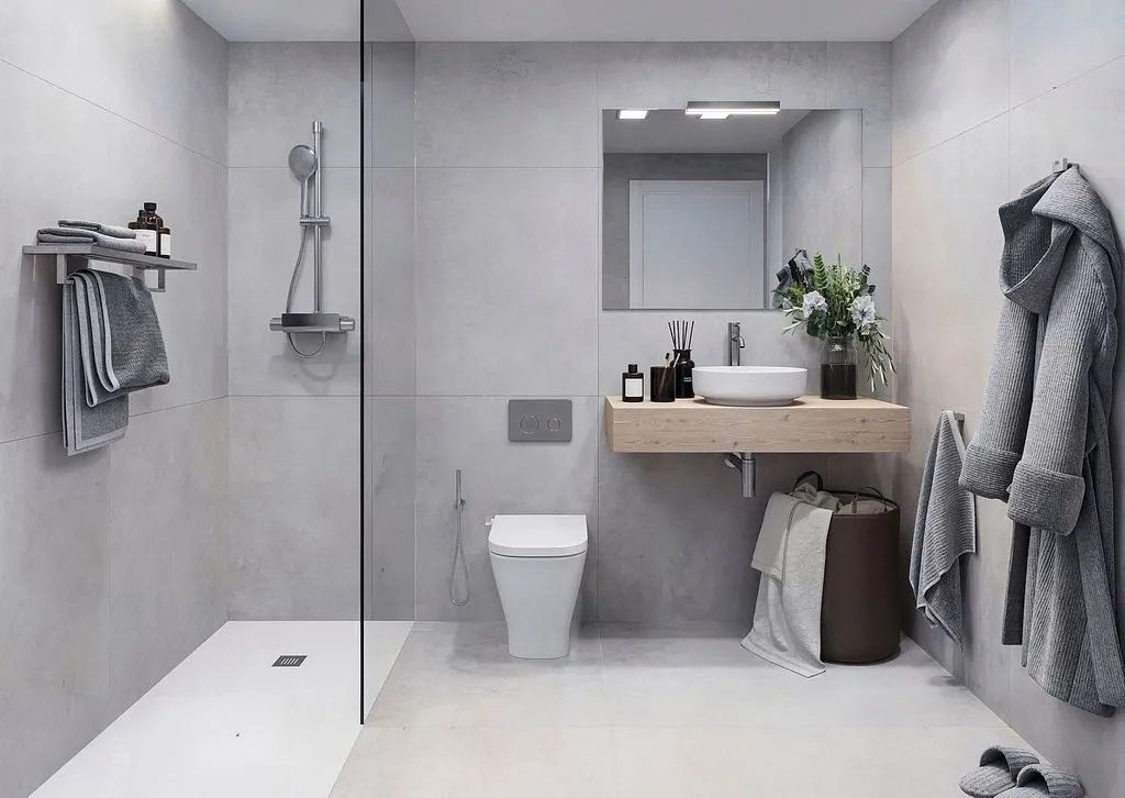 Salles de bain - New Flat with Terrace in Rocafort
