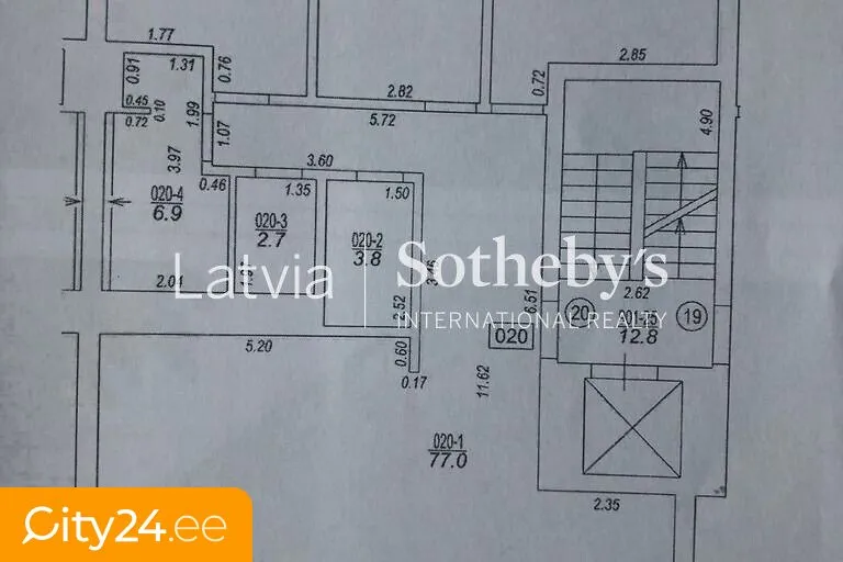 Planimetria - Fully Furnished Flat with Balcony in Riga Centre