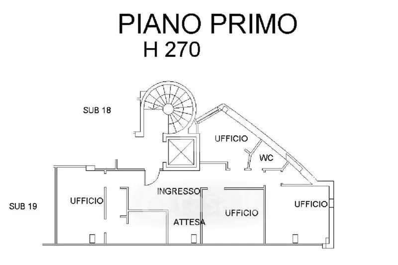 Plan - Functional Office Space with Lift in L'Aquila