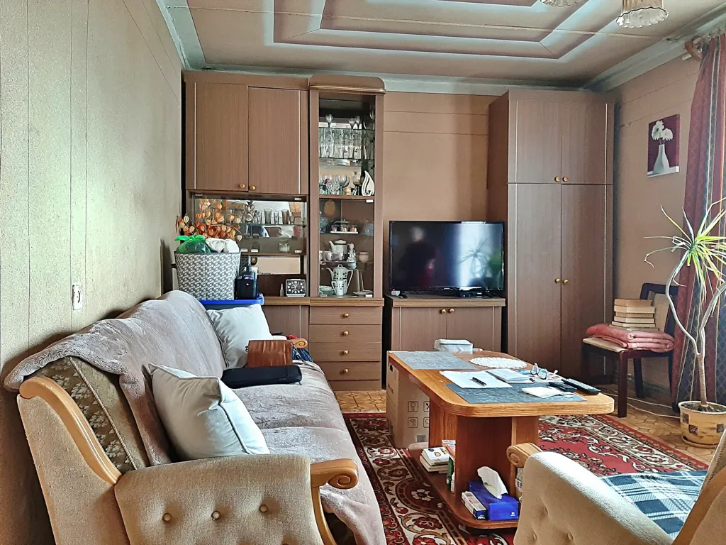 Séjour - Two-Bedroom Apartment with Balcony in Biržai