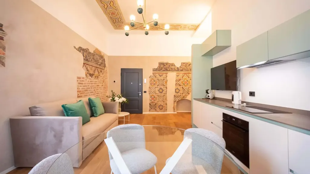 Living Room - Restored 2-Bedroom Apartment in Verona