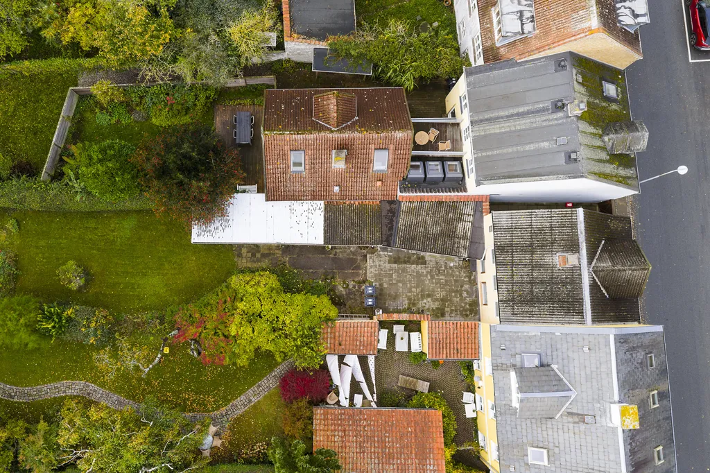 Vue aérienne - Victorian Terrace with Garden in Svendborg