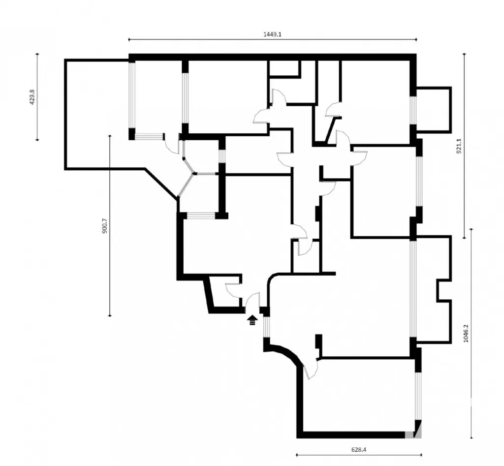 Plan - Apartment with Terrace in Palermo