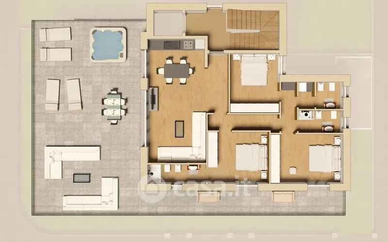 Plan - Attico with Terrace in Cervia
