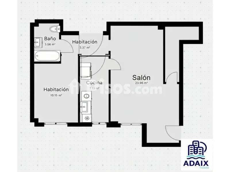 Plaan - Modern Flat with Balcony in Santa Olalla