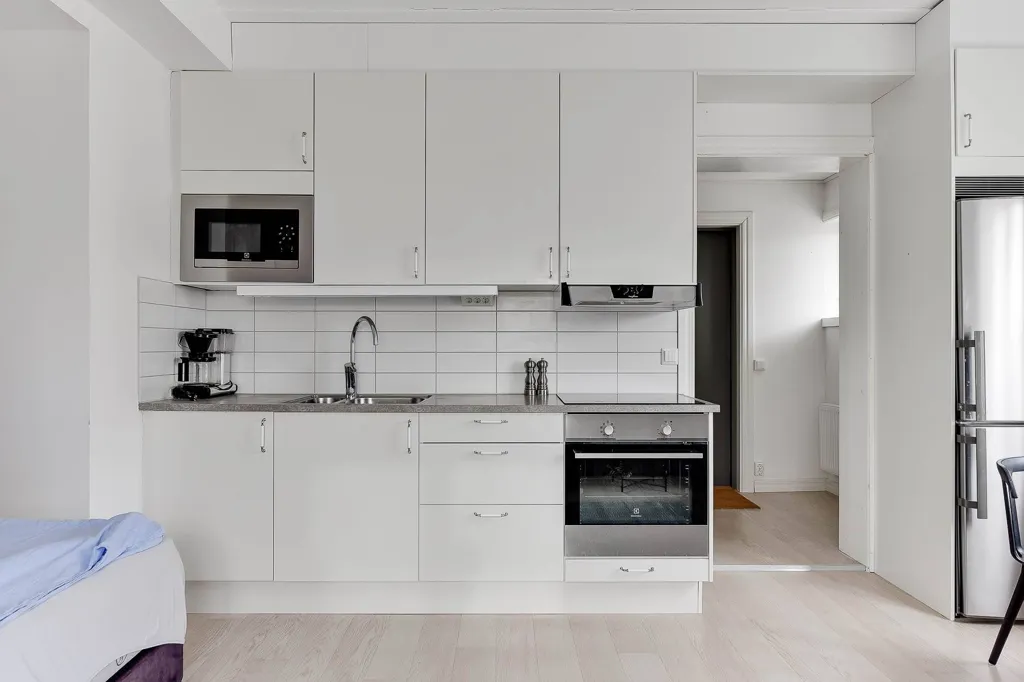 Kitchen - Charming Apartment with Courtyard in Umeå