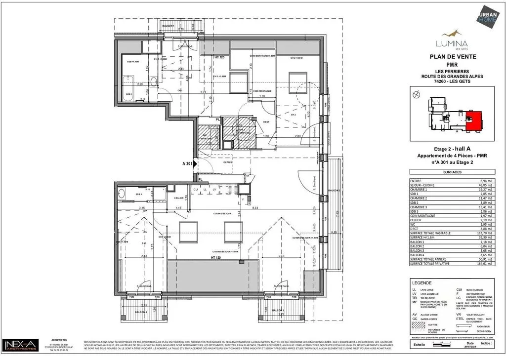 Plan - Appartement Luxe avec Balcons Multiples à Les Gets