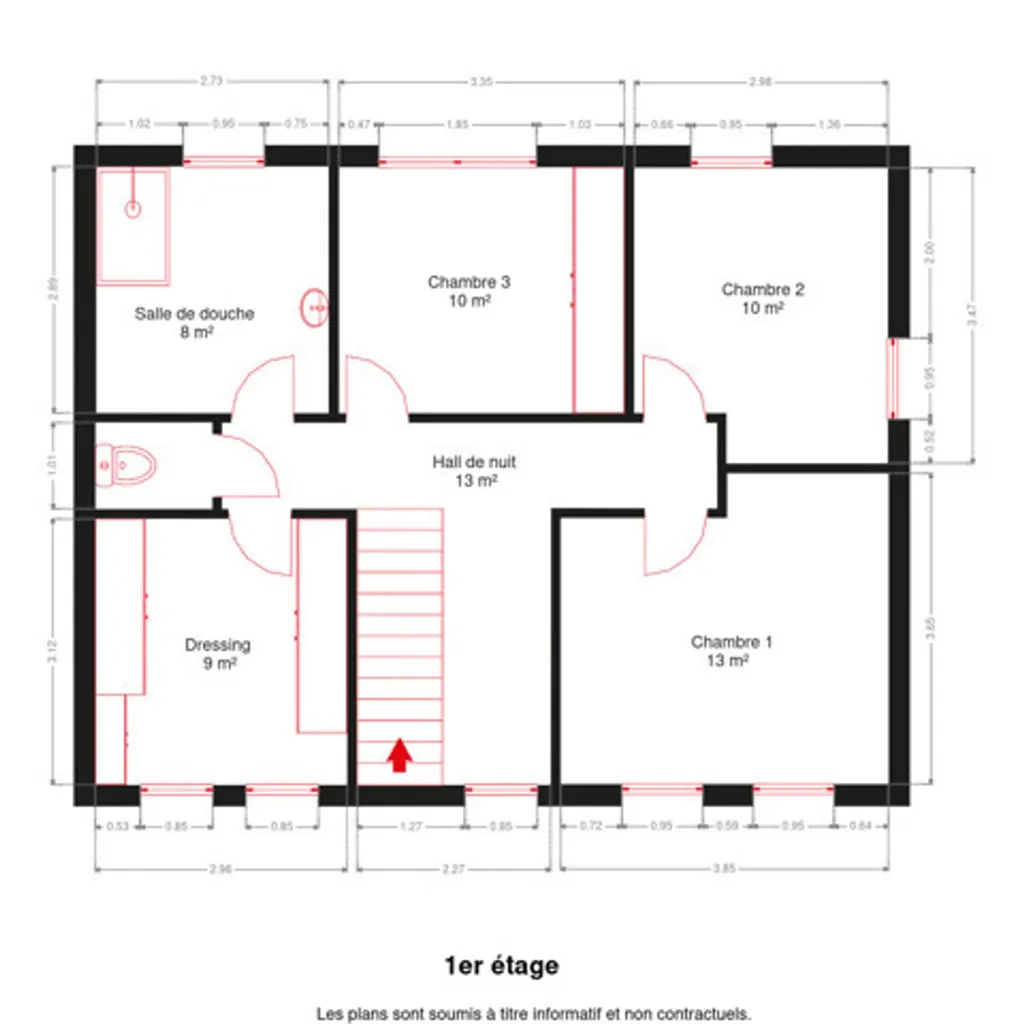 Planimetria - Modern House with Terrace in Donceel
