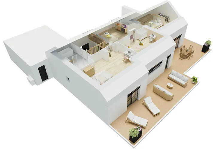 Floor Plan - New Build House with Garden in Angres