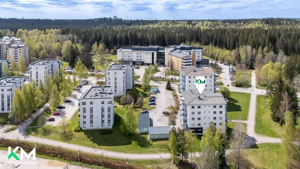 Vue aérienne - One-Bedroom Flat with Sauna in Jalkaranta