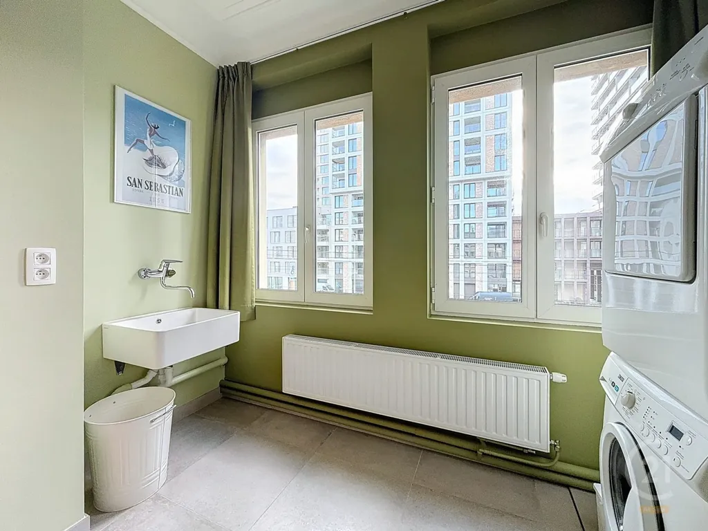 Buanderie - Appartement Art Déco avec Vue Panoramique sur la Mer à Ostende
