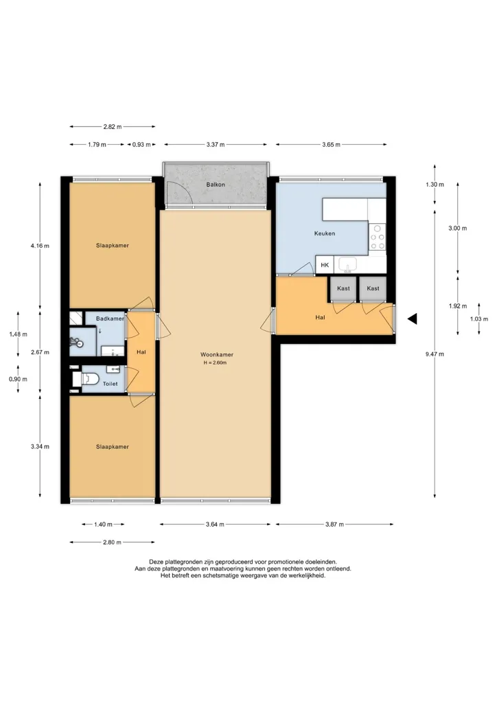 Plan - Apartment with City View on Dommeringdreef, Utrecht