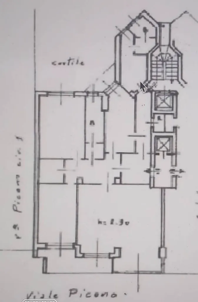 Plan - Luxury Flat to Restructure near Piazza Emilia, Milan