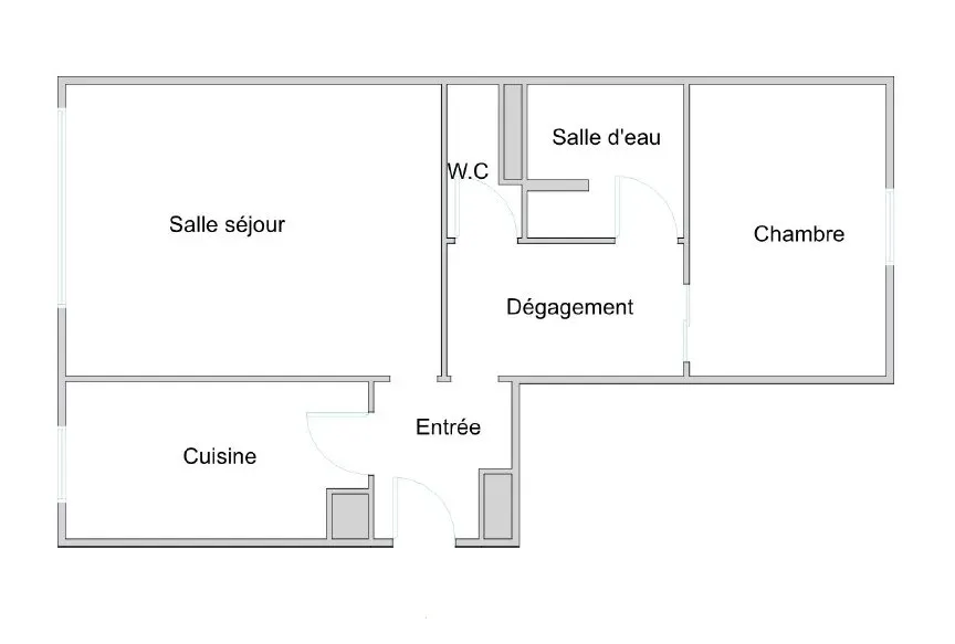 Planimetria - 2-Bedroom Apartment with Garden in Lourmel