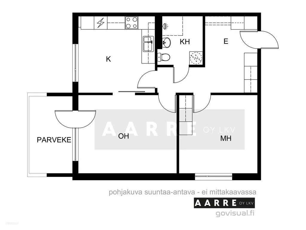 Plan - 5th Floor Apartment with Balcony in Kotka