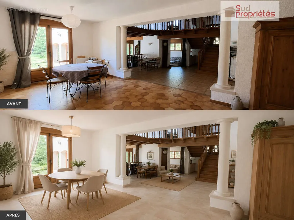 Salle à manger - Villa des Années 80 avec Grand Terrain à Aurignac