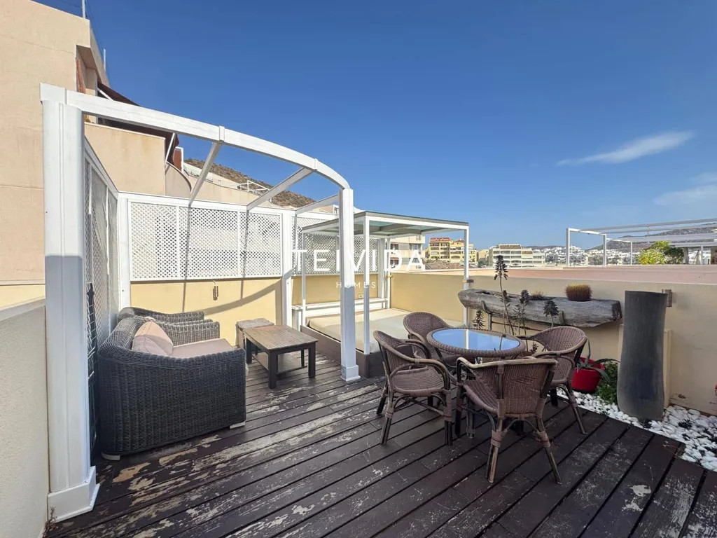 Terrace - Penthouse with Sea View in Palm-Mar