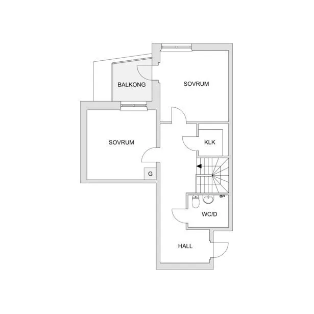 Plan - Penthouse with Balcony in Stenhagen