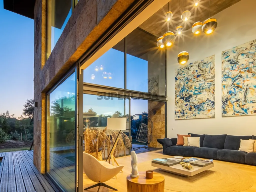 Living Room - Modern Villa with Sea View in Troia Resort