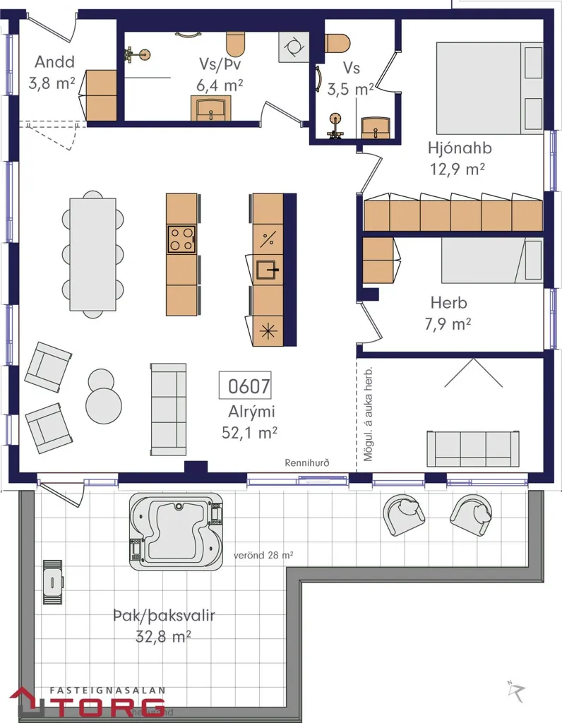 Appartement 4 pièces à Reykjavík