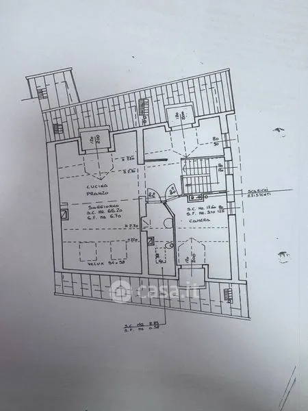 Planimetria - Rustic Apartment with Terraces in Belluno