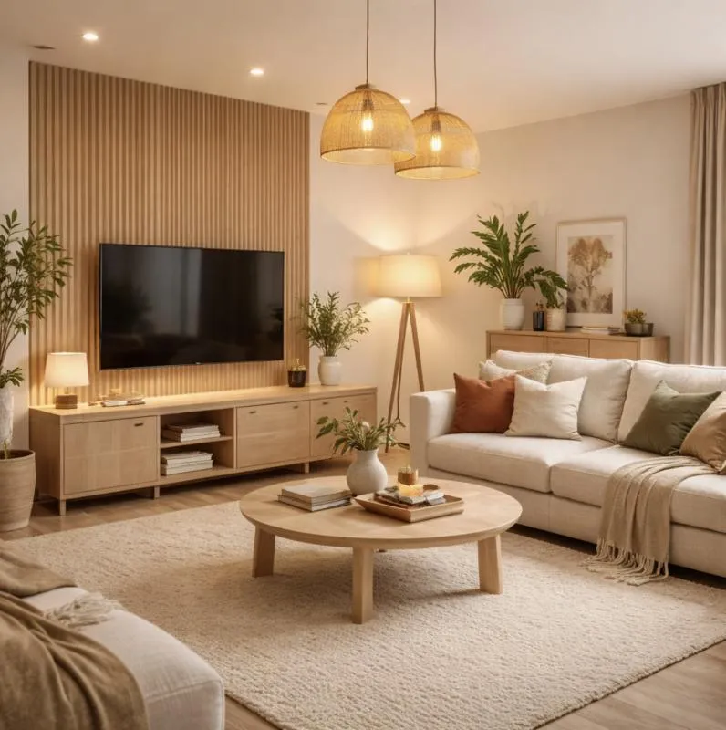 Living Room - New Residences with Private Balconies in Saint-Brès