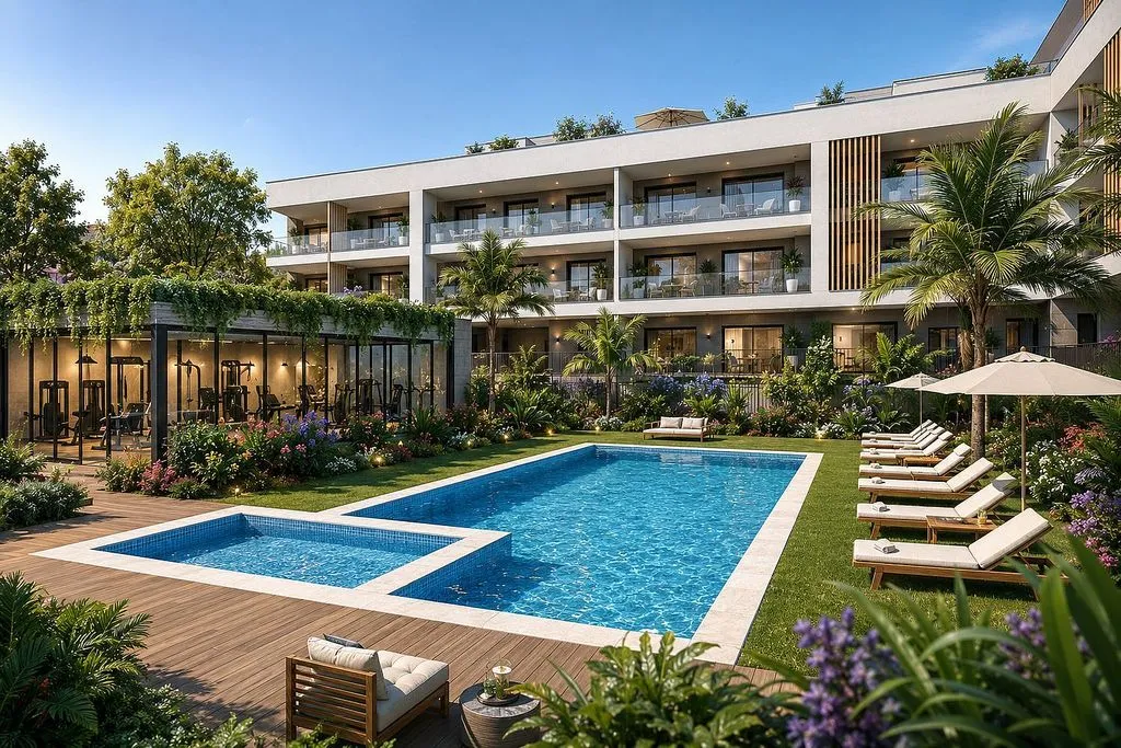 Vue aérienne - New Flat with Pool on Sant Jaume Street