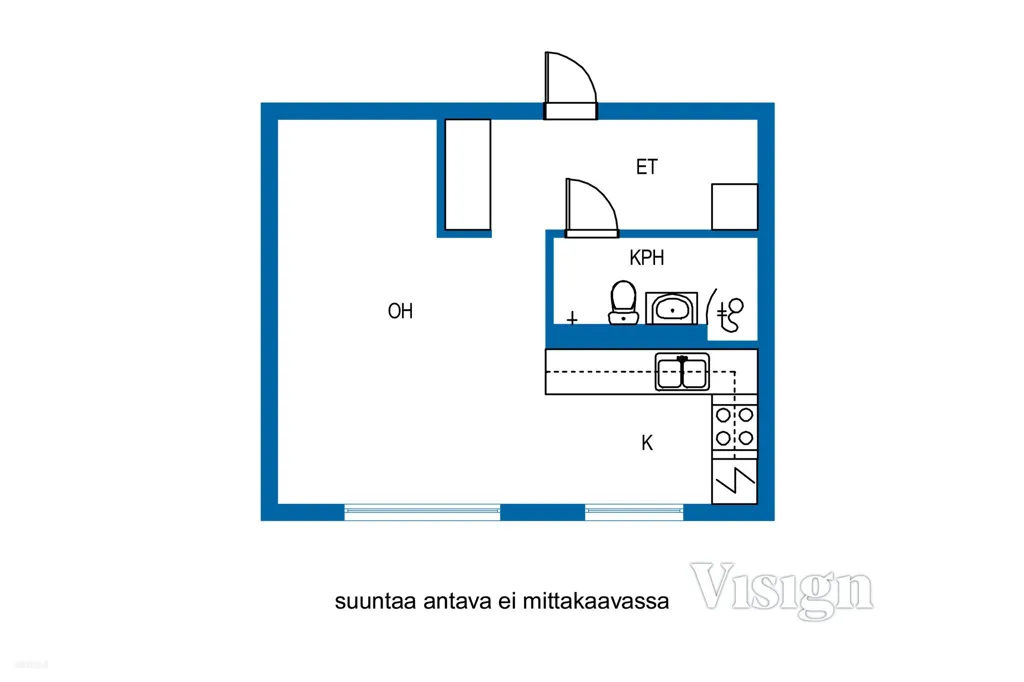 Plaan - Flat with Sleeping Alcove in Lauste