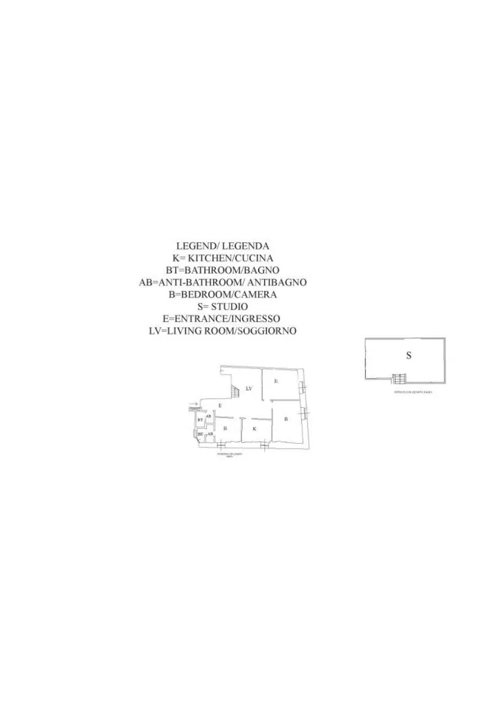 Floor Plan - Historic Apartment with Tower View in Siena