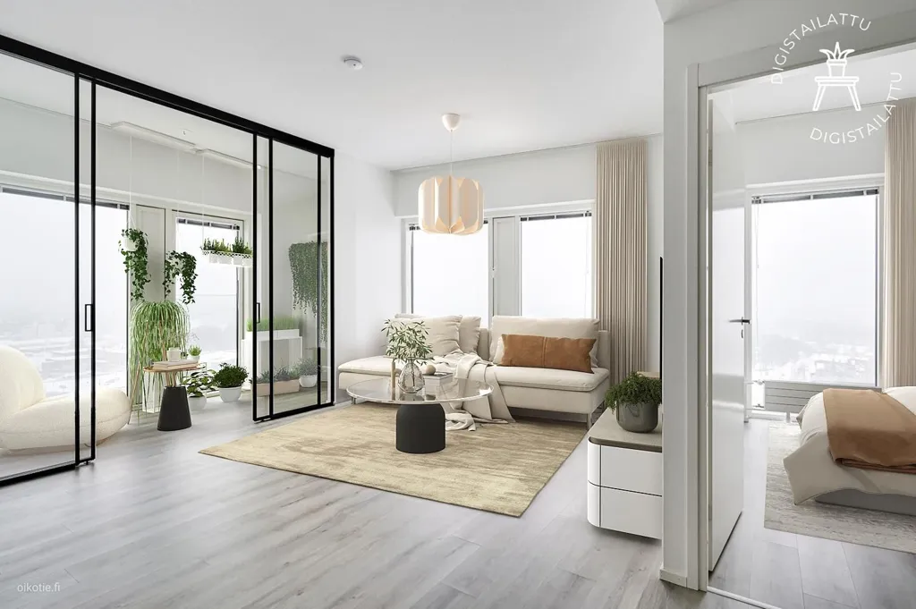 Elutuba - Modern Flat with Conservatory in Aurinkolahti