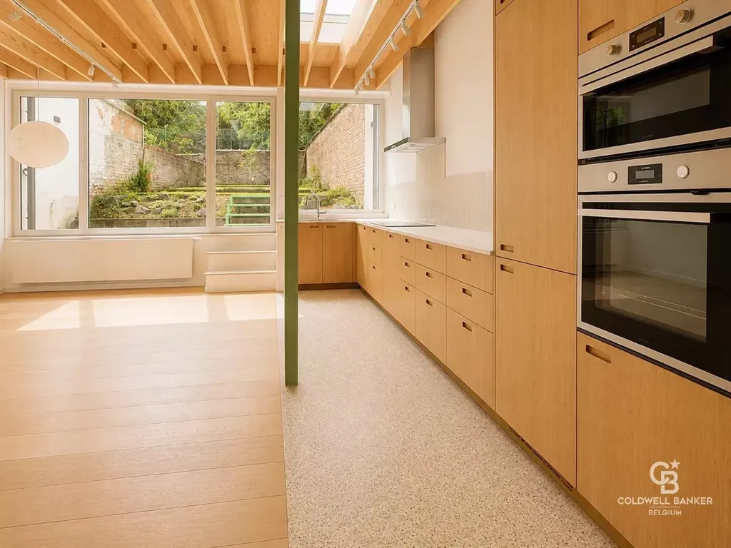 Köök - One-Bedroom Apartment with Large Garden in Uccle
