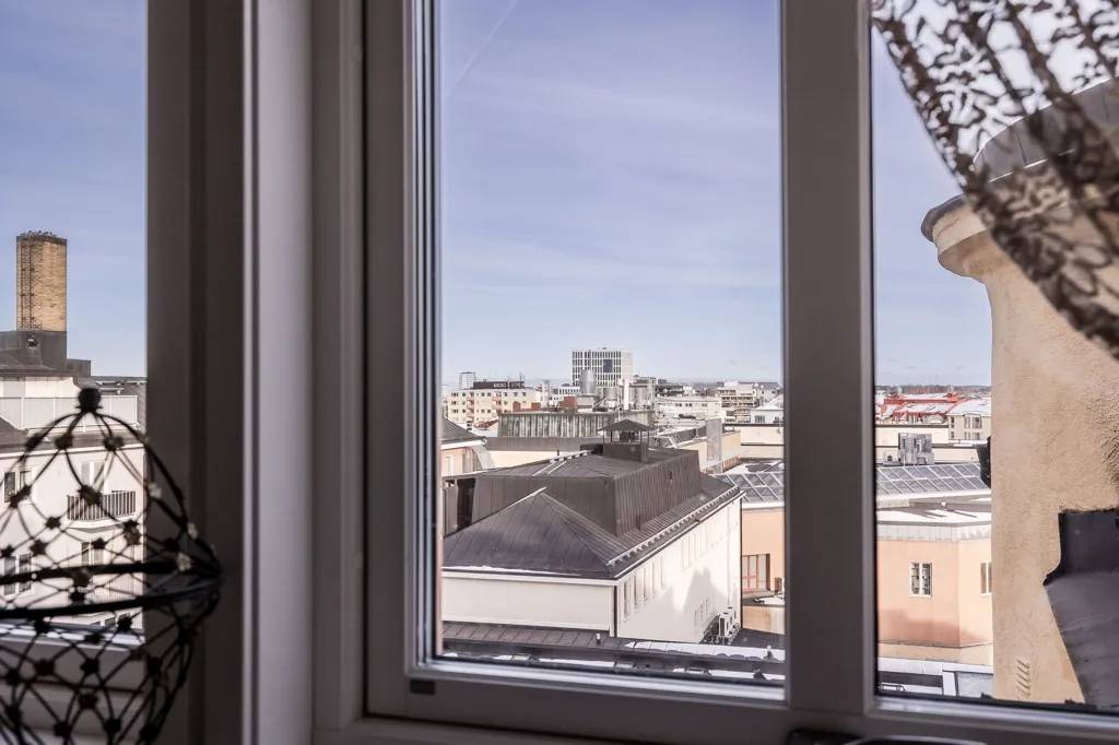 Balcón - 1.5-Room Apartment with High Ceilings in Linköping