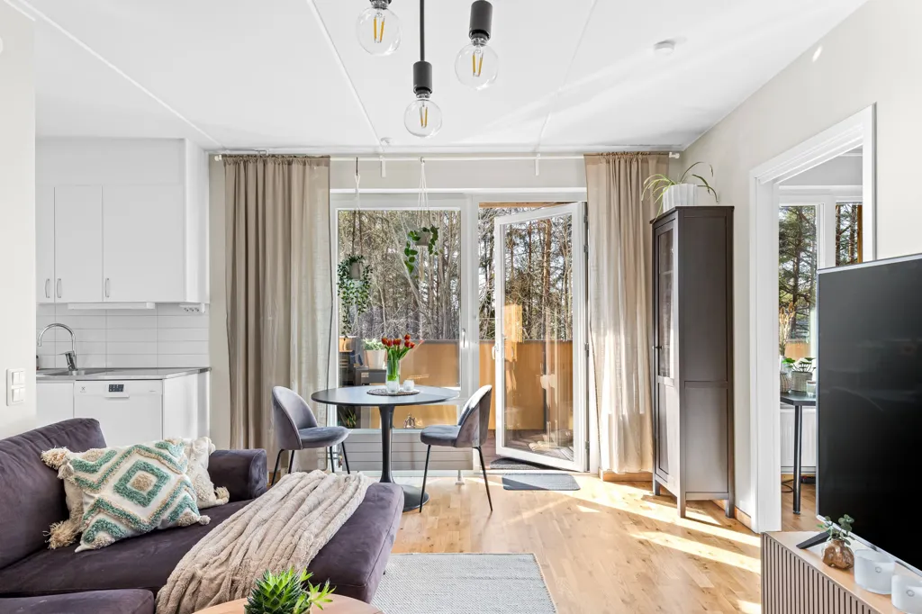 Séjour - Modern Flat with 20 m² Balcony in Uppsala