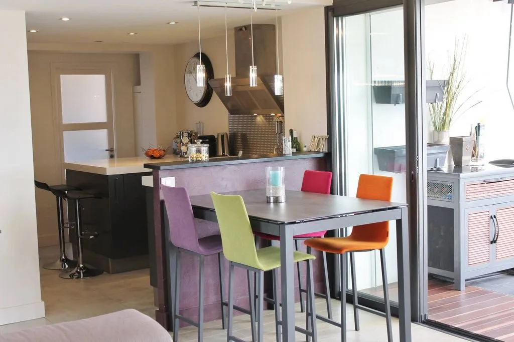 Söögituba - Luxury Penthouse with Sea View in Cannes