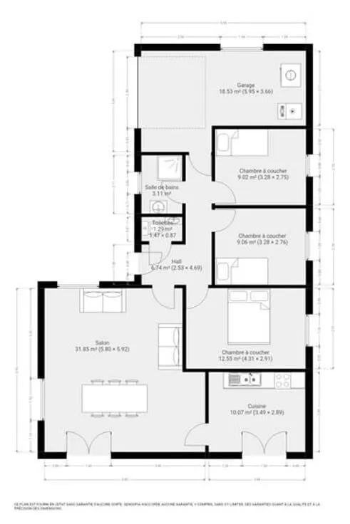 Plan - Villa 4 Façades à Genappe, Proche Centre