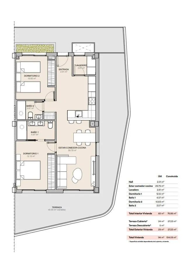 Floor Plan - Apartment with Terrace in La Nucia