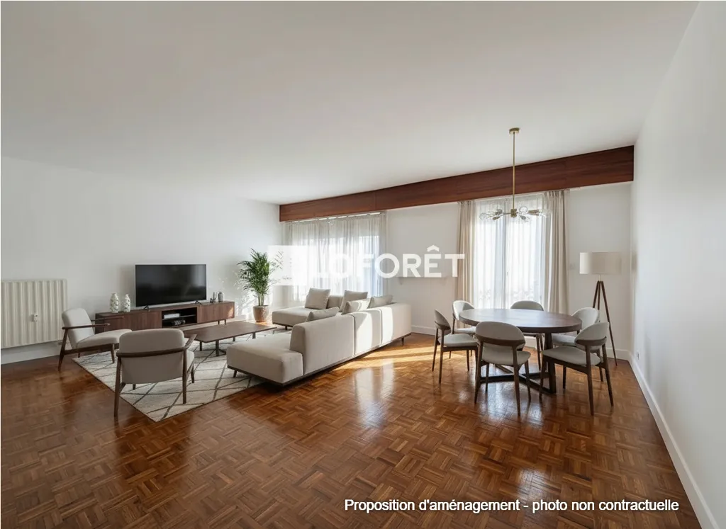 Séjour - Appartement de 4 pièces au rez-de-chaussée dans le 14ème arrondissement de Paris