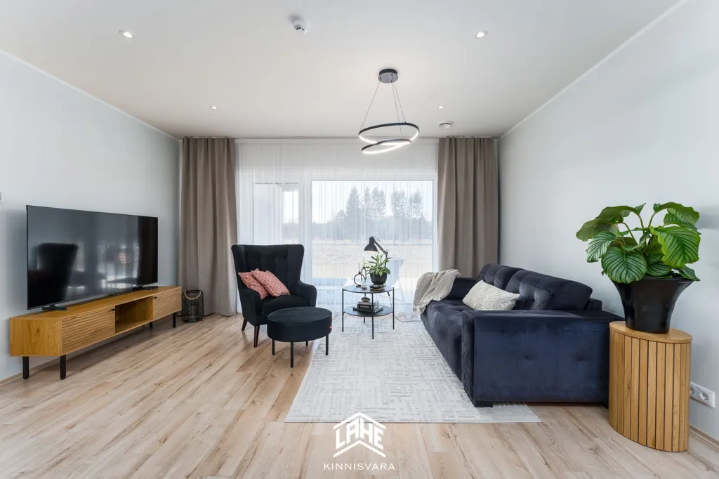 Living Room - Contemporary Brick House with Garden in Pärnu