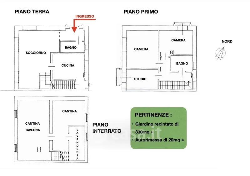 Plan - Rearranged Bifamiliar with Garden in Udine
