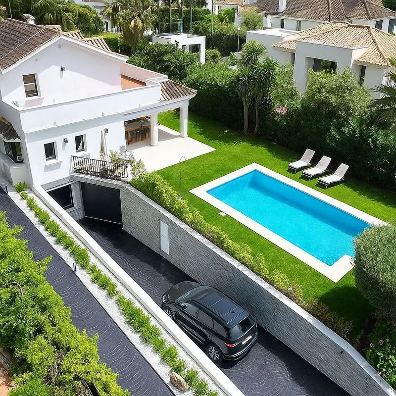 Vue aérienne - Luxury Villa with Pool in Nueva Andalucía