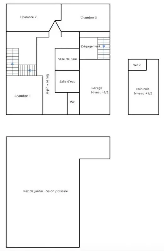 Plan - Maison 5 pièces à Bègles