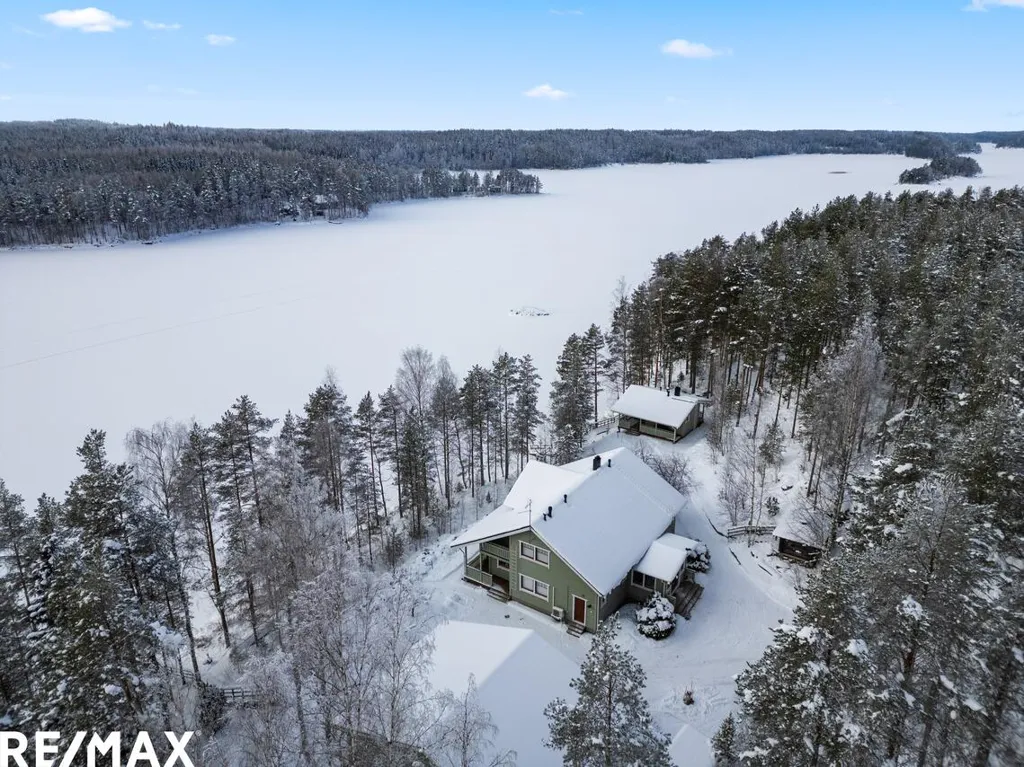 Vista aerea - Geothermal House with Private Beach in Taipalsaari