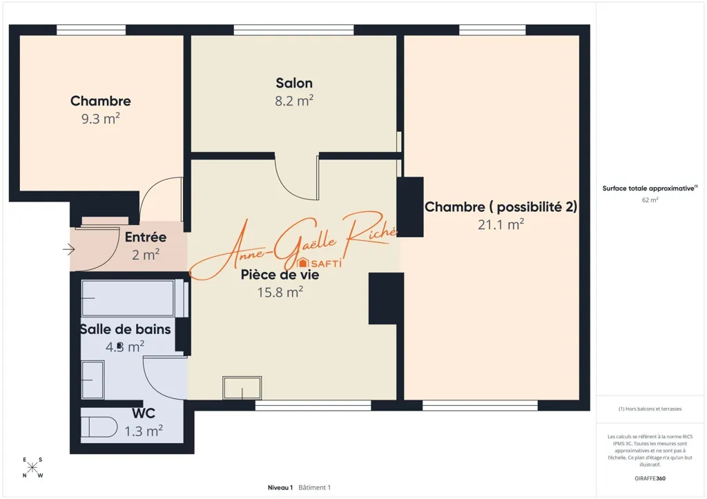 Planimetria - Apartment with Private Garage in Rochefort
