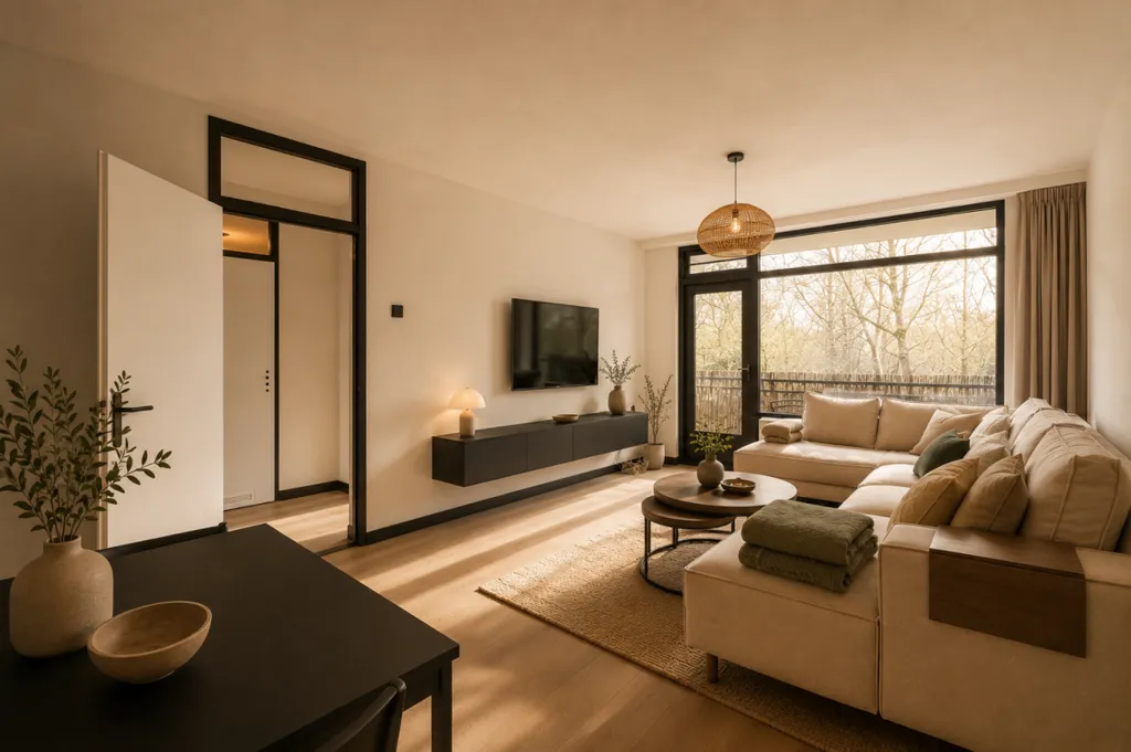 Séjour - 5-Bedroom Gallery Flat with Balcony in Leidschendam