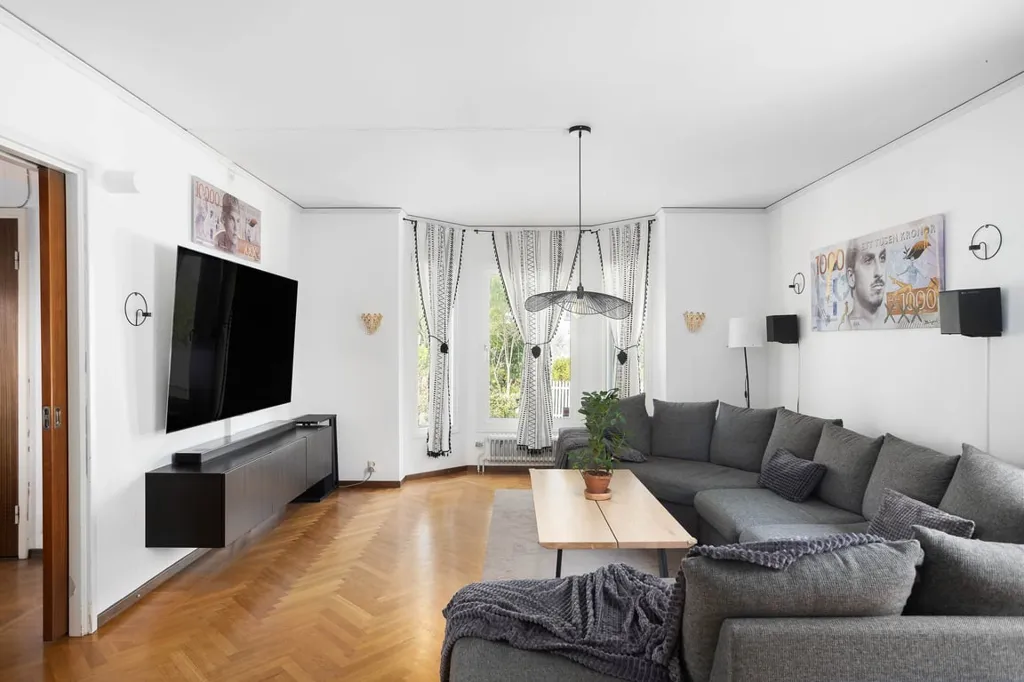 Séjour - Villa with Harbour View in Nogersund