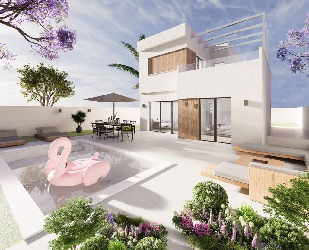 New Villa with Private Garden in Ciudad Quesada