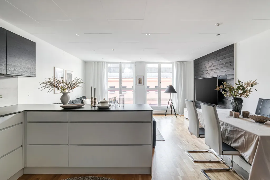 Köök - Apartment with Balcony in Helsingborg