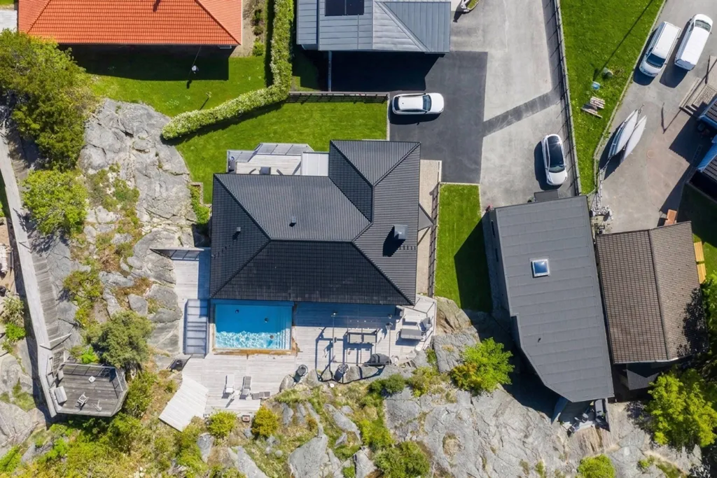 Vista aerea - Modern Apartment with Sea View in Billdal