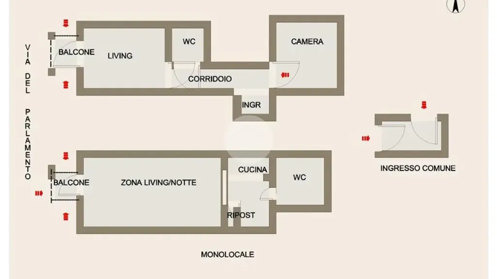 Planimetria - Triplex with Balcony in Palermo Centre