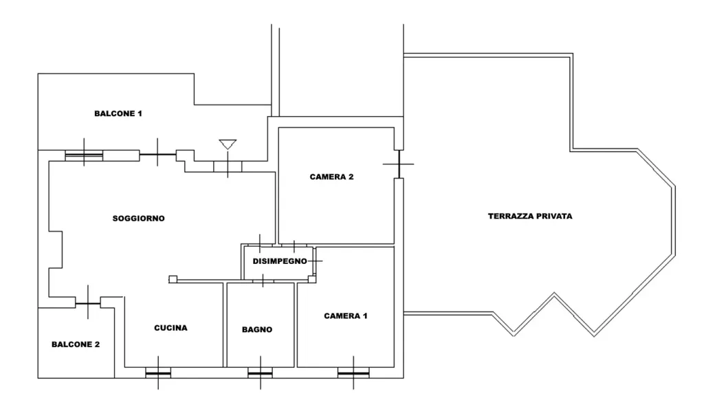 Plaan - Triplex Attic with Terrace in Rovato